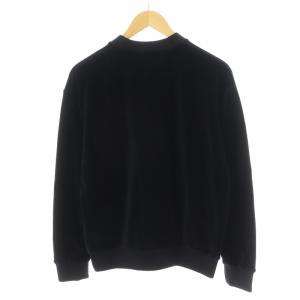 GUCCI Tシャツ ロゴ刺繍 ベロア XS ブラック 595795 XJBTC