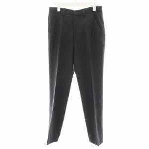 パンツ スラックス ウールエステル ストライプ柄 46 グレー /AN38