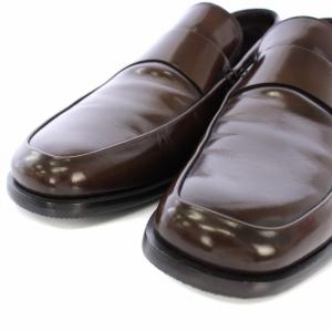 PRADA ローファー 7.5 ブラウン 0547