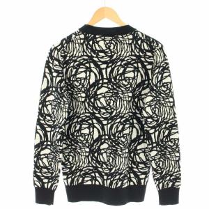 DIOR HOMME ニット プルオーバー ローズ 総柄 ウール XS ブラック