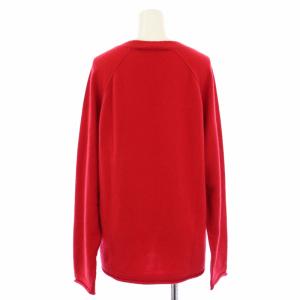 John Galliano ニット セーター カシミヤ Vネック 長袖 M 赤 6WMH113563 /TK