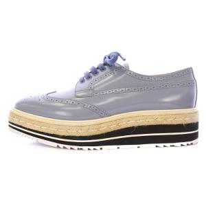 PRADA レースアップシューズ 41 ライトブルー