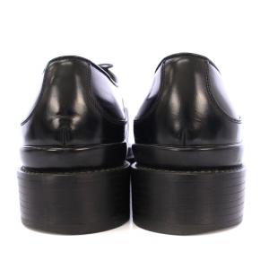 PRADA メダリオン ドレスシューズ レースアップ 厚底 レザー 6 黒 ブラック /BB