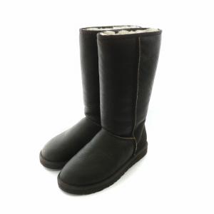 ロングブーツ ムートン シープスキン W7 ブラウン F8809G /NQ