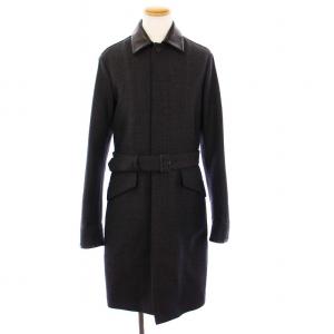 ステンカラーコート チェック 44 グレー UGW816