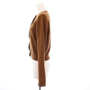 CABaN 19AW ニットカーディガン 長袖 クロップド丈 カシミヤ混 XS ブラウン 39-02-94-02004