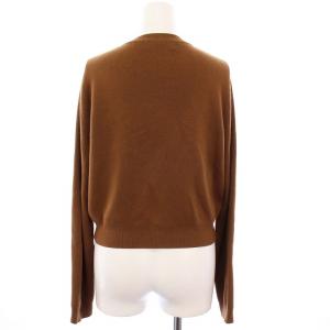CABaN 19AW ニットカーディガン 長袖 クロップド丈 カシミヤ混 XS ブラウン 39-02-94-02004
