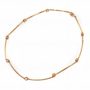 ROUND CONA  ネックレス クリスタル ゴールドカラー /BB