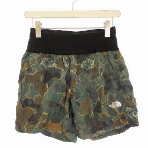 FREE RUN SHORT フリーランショーツ ショートパンツ ハーフパンツ カモフラ 迷彩柄 S 緑