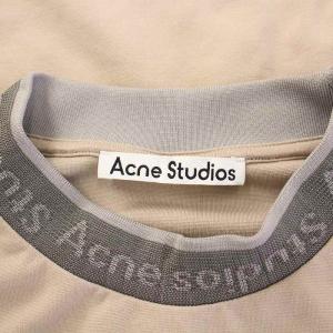 Acne Studios ロゴラガーTシャツ 半袖 クルーネック ストレッチ M 茶 ブラウン BL0282 /BB
