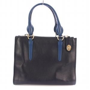 COACH クロスビー キャリーオール 2WAY ハンドバッグ ショルダーバッグ レザー パイソン型押し ロゴチャーム