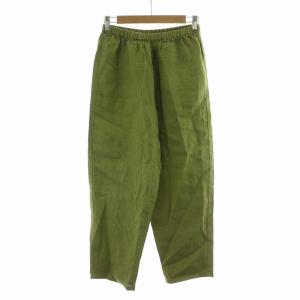 ワイドパンツ バギー イージー 麻 リネン100％ 36 カーキ JD-2540 /NQ