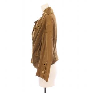 PRADA ジャケット ブルゾン アウター ジップアップ ショート丈 42 茶 ブラウン /BB