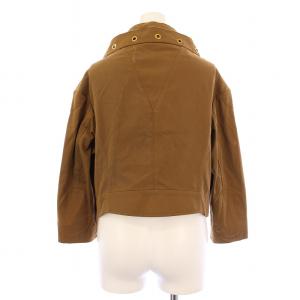 PRADA ジャケット ブルゾン アウター ジップアップ ショート丈 42 茶 ブラウン /BB