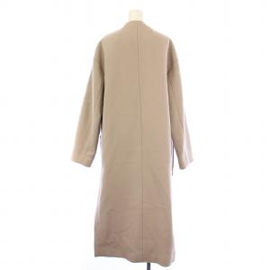 UN3D. POCKET NO COLLAR CT ポケットノーカラーコート アウター ロング丈 前開きトッパー ウール