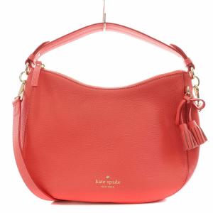 Small Aiden ショルダーバッグ ハンドバッグ 2way タッセル レザー ピンク PXRU7597