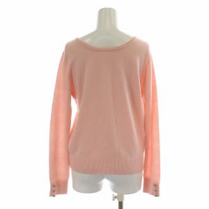 PAULE KA ニット カットソー 長袖 Vネック カシミヤ M ピンク /AN27