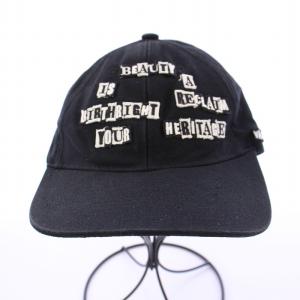 VALENTINO GARAVANI MONTAGE 6-PANEL CAP モンタージュ6パネルキャップ 帽子 ロゴ 刺繍 58cm 黒 ブラック
