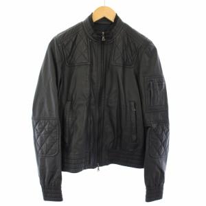ラムレザージャケット シングル ブルゾン アウター XS 黒 /TK