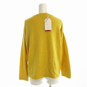 AMACA タグ付き ニット セーター カシミヤ混 長袖 38 黄 イエロー V5N26-479-62 /EE