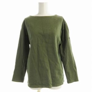 バスクシャツ カットソー ボートネック 長袖 36 カーキ /RO