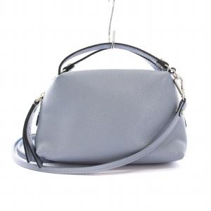 ハンドバッグ ショルダーバッグ 2WAY レザー ライトブルー /YM