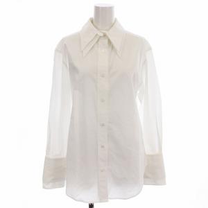 シャツ 1662-343-1479 ブラウス 長袖 つけ襟 つけ袖 34 白 ホワイト /G