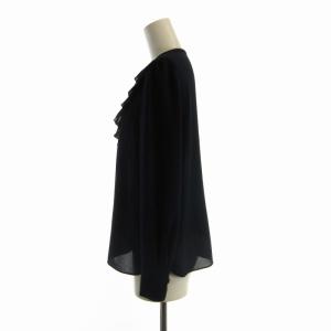 ANAYI シャツ ブラウス フリル レース 長袖 36 紺 ネイビー 101727-13-130-65-380 /RO