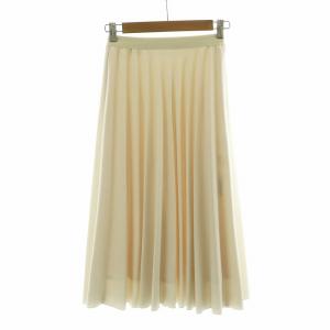 ブッチャーフレアプリーツスカート ロング 34 ホワイト 10211711320 /NQ