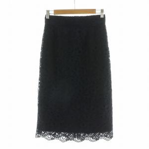 タイトスカート 総レース ロング 36 ネイビー 102011-11-030-65-360 /NQ