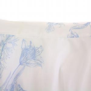 CELFORD 23SS プリントフレアスカート ミモレ ロング 花柄 38 白 ホワイト 水色 ライトブルー タグ付き