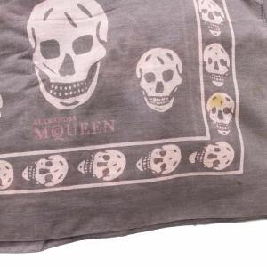 Alexander McQueen ストール スカル グレー ピンク /YM D