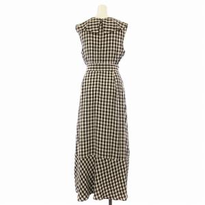 JILL STUART ワンピース ロング ノースリーブ ギンガムチェック 4 白 ホワイト 092-1140035 /EE