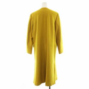 PS Paul Smith ノーカラーコート ロング丈 ウール アウター 38 マスタード SCPMIW0991 /AN5