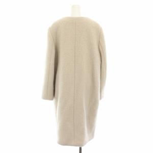 JILL STUART 23AW シャギーコート ノーカラーコート アウター モヘヤ混 S ベージュ 092-3252002 /YT