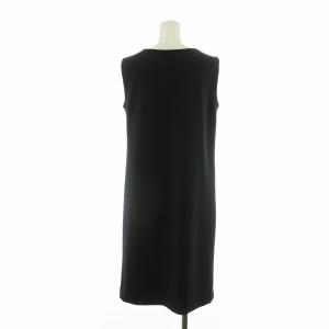 Pierre Cardin タグ付き ノースリーブワンピース ひざ丈 38 ホワイト ブラック 831512-68 /NQ