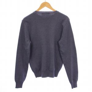 RAF BY RAF SIMONS ニット セーター 長袖 クルーネック 切替 ストレッチ 紺 ネイビー /BB