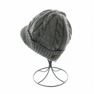 NEIGHBORHOOD ケーブルニットキャップ ツバ付き 帽子 グレー 112RPNH-HT07 /NQ
