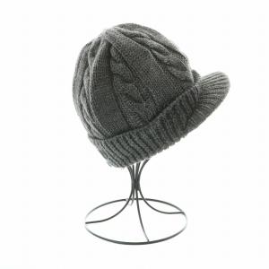 NEIGHBORHOOD ケーブルニットキャップ ツバ付き 帽子 グレー 112RPNH-HT07 /NQ