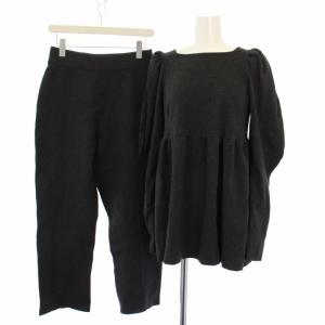 ペプラムニットプルパンツセットアップ イージーパンツ 38 グレー CWNO215043 /TK