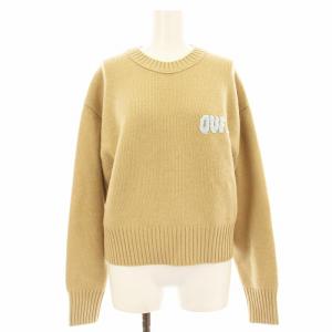 24AW OUF ロゴニット 24080912220030 セーター 長袖 クルーネック ウール ロゴ刺繍