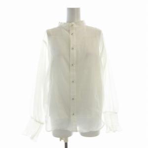 タグ付き オーガンジーブラウス シャツ 長袖 インナー付き F 白 ホワイト CWFB221110 /EE