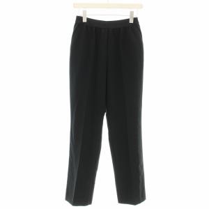 23AW ウエストゴムセミフレア イージーパンツ 09WFP235046 裾スリット 黒 ブラック 1