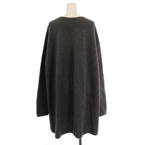 IENA 24AW Fineニュージーウールチュニック ニット セーター 長袖 クルーネック 無地 ストレッチ F