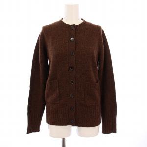 ニット カーディガン 長袖 クルーネック ウール F 茶 19080900822030 /BM