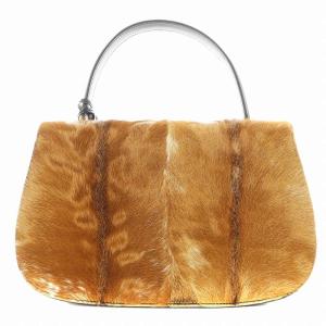 GUCCI ヴィンテージ トップハンドル ハラコ レザー ブラウン ブラック 000 1839