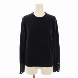 ウールカシミヤクループルオーバー ニット セーター 長袖 F 紺 ネイビー 19-080-200-4450-4-0