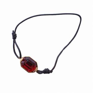 アルクール ブレスレット クリスタルガラス 赤 黒 /BM