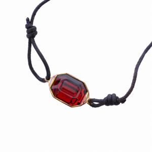 Baccarat アルクール ブレスレット クリスタルガラス 赤 黒 /BM