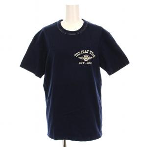 Tシャツ カットソー 半袖 バックプリント 40 ネイビー /YM